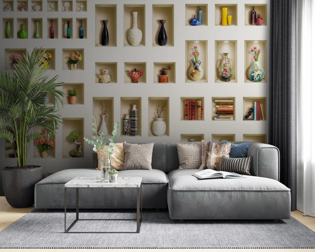 Nischen mit alten Fundstücken — Interieur 1