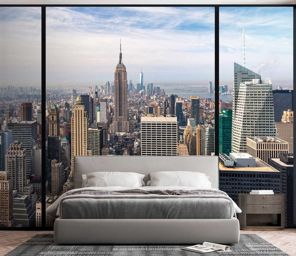 Manhattan hinter dem Sprossenfenster — Interieur 2