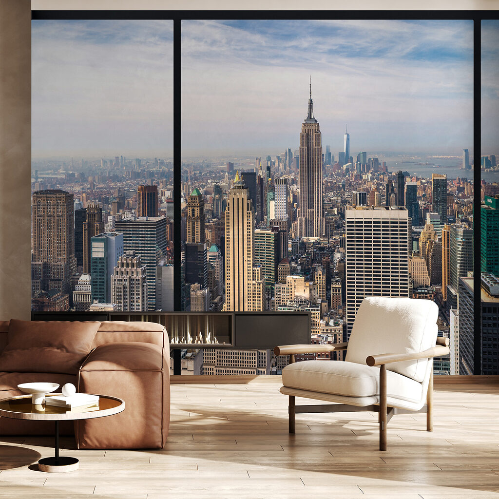 Manhattan hinter dem Sprossenfenster — Interieur 7
