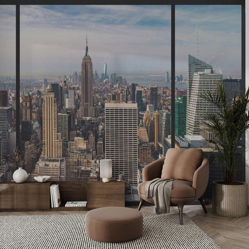 Manhattan hinter dem Sprossenfenster — Interieur 8