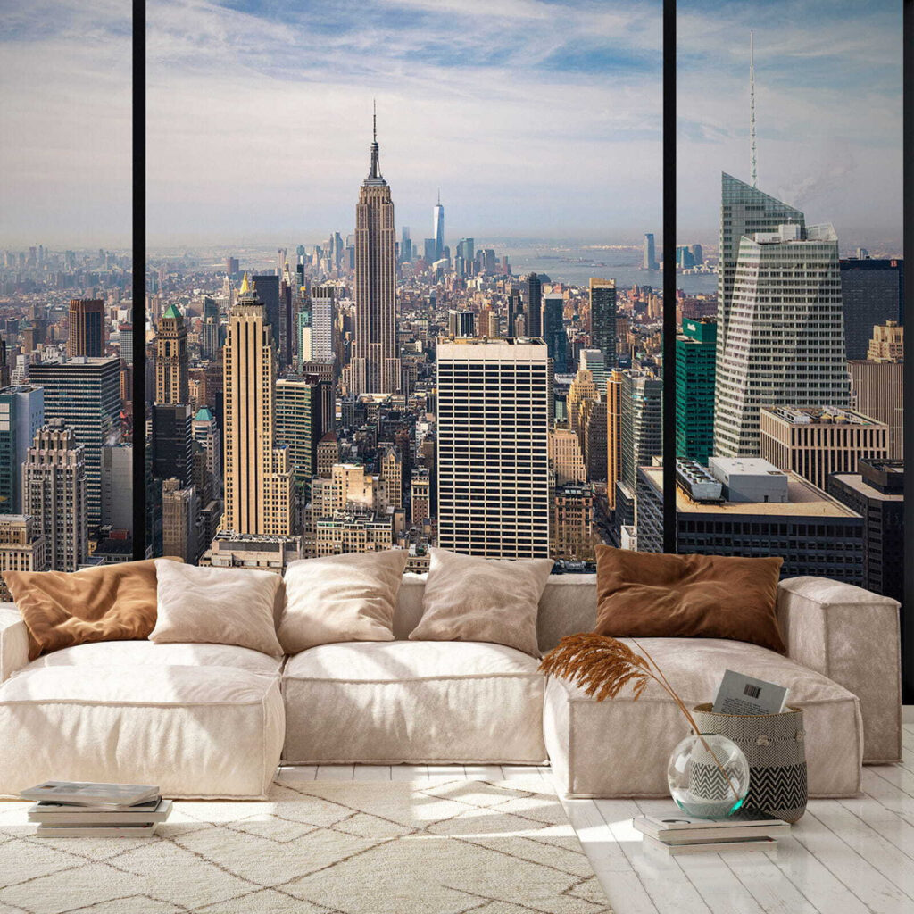 Manhattan hinter dem Sprossenfenster — Interieur 4