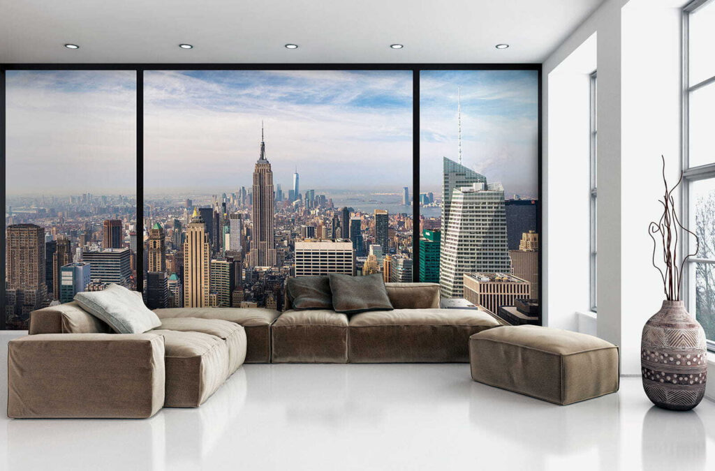 Manhattan hinter dem Sprossenfenster — Interieur 5