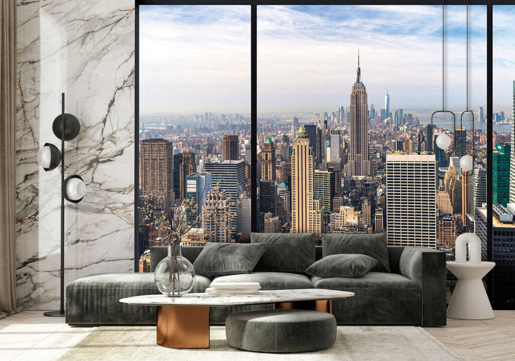 Manhattan hinter dem Sprossenfenster — Interieur 6