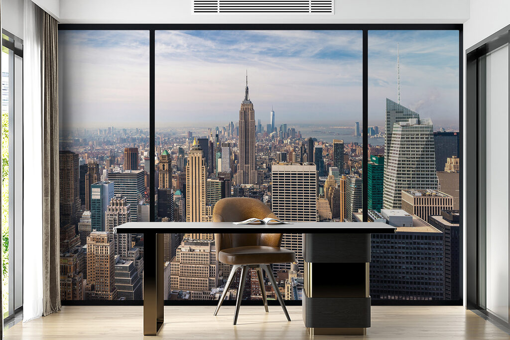 Manhattan hinter dem Sprossenfenster — Interieur 9