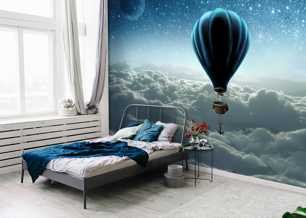 Ballonfahrt unter Sternen in einem Interieur