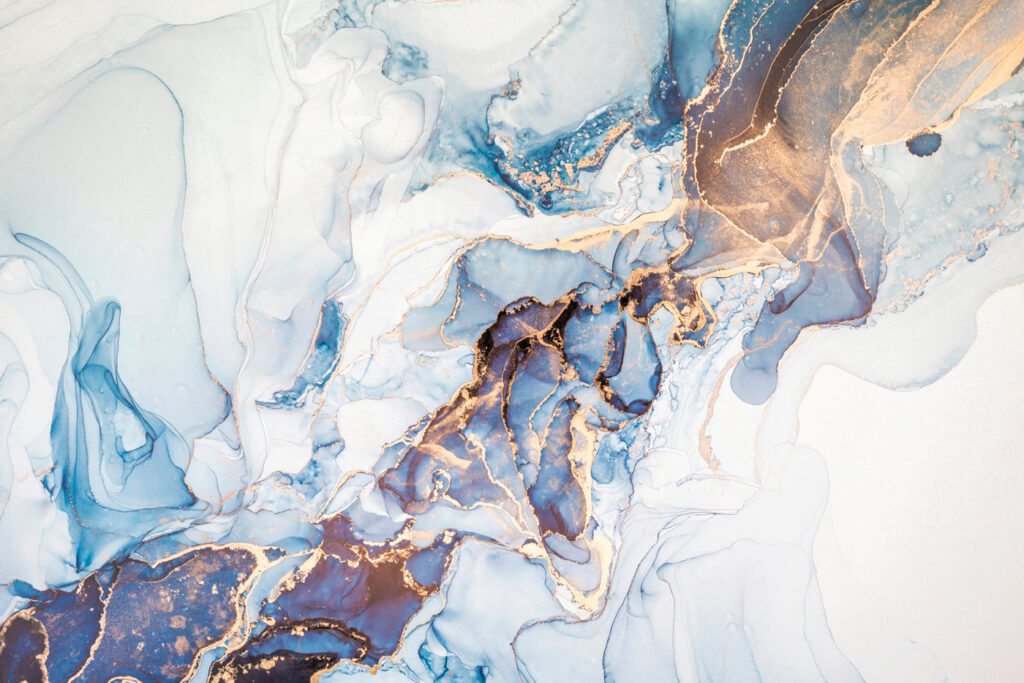 Blauer Fluss aus Adern — ganzes Design