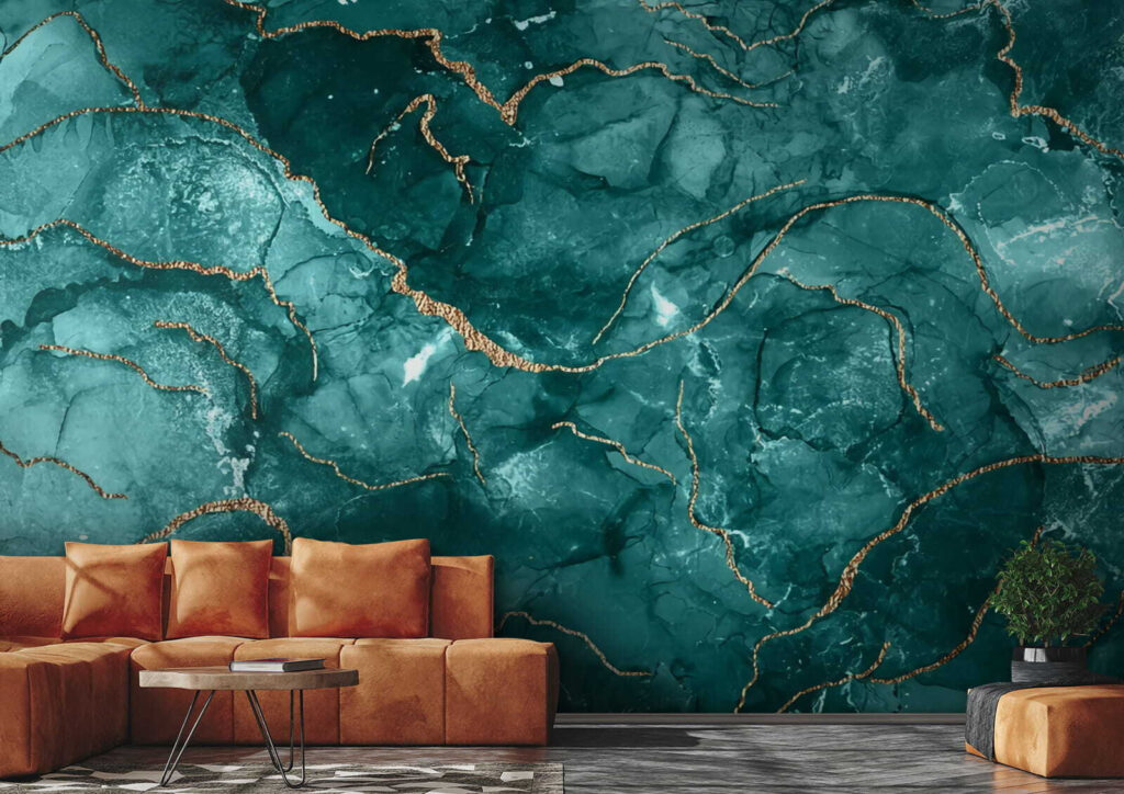 Grünblau mit warmen Akzenten — Interieur 2