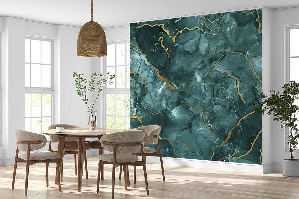 Grünblau mit warmen Akzenten — Interieur 5