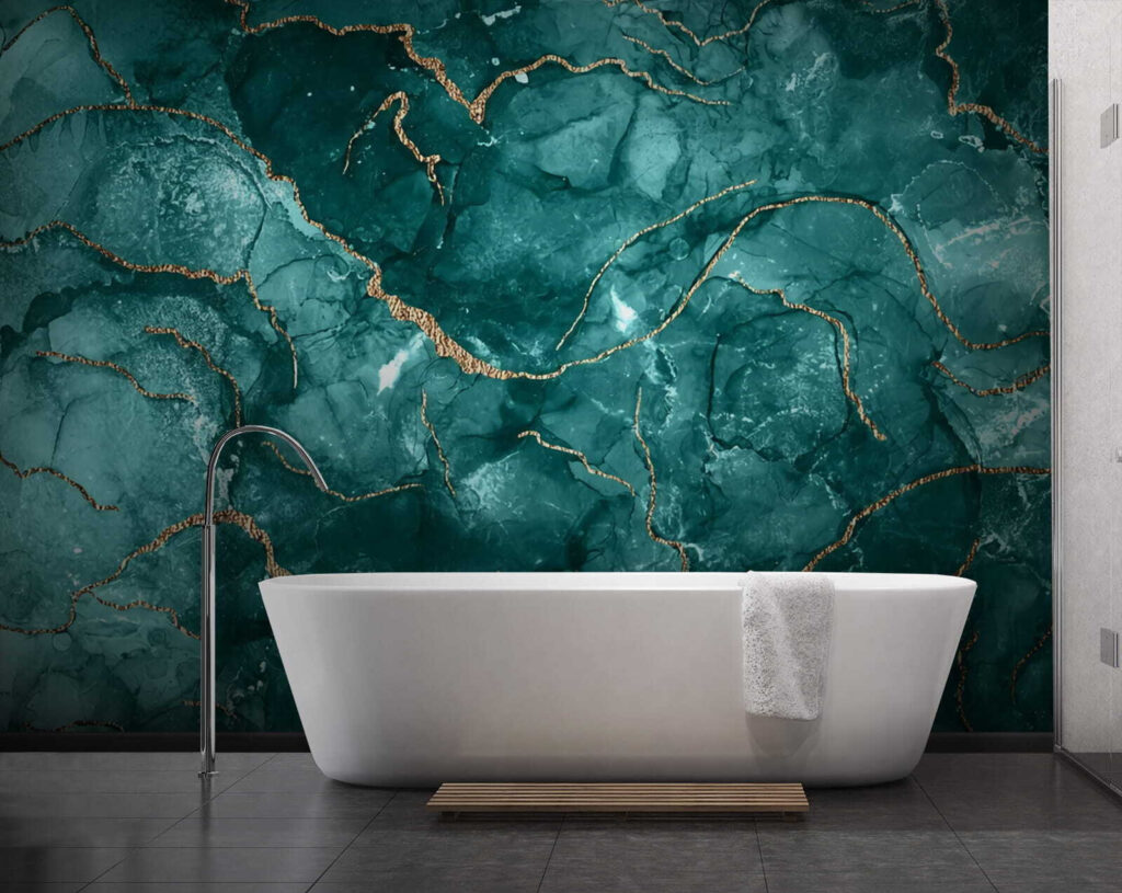 Grünblau mit warmen Akzenten — Interieur 3