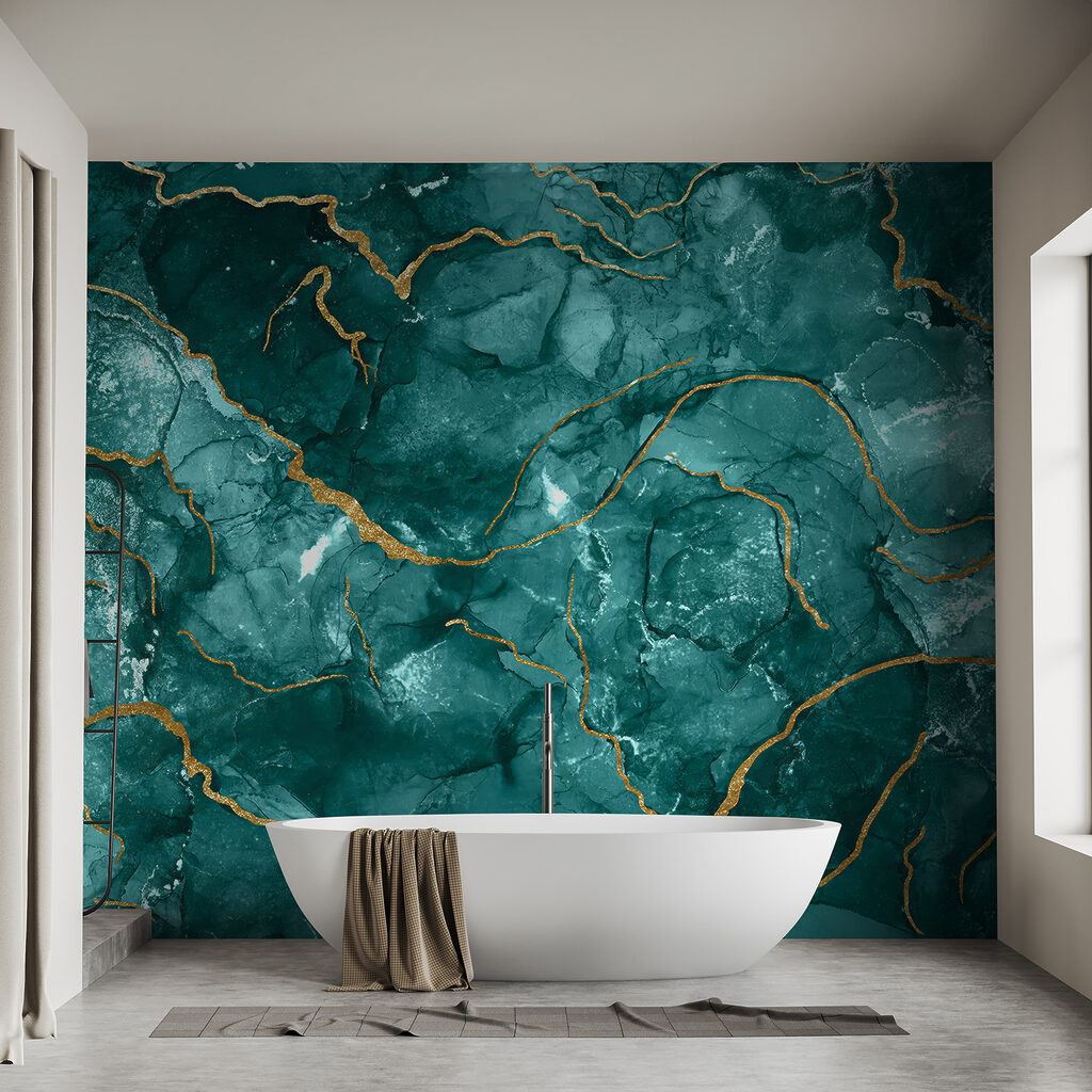 Grünblau mit warmen Akzenten — Interieur 7