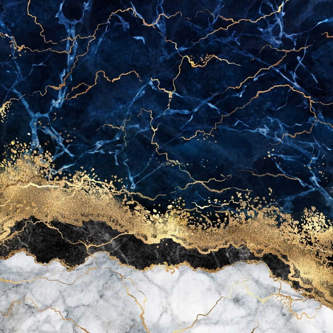 Mineralschichten in Marmoroptik — ganzes Design