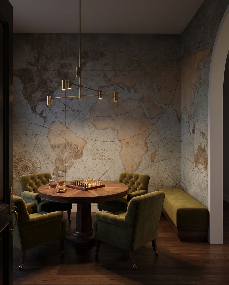 Welt als alte Seekarte — Interieur 4