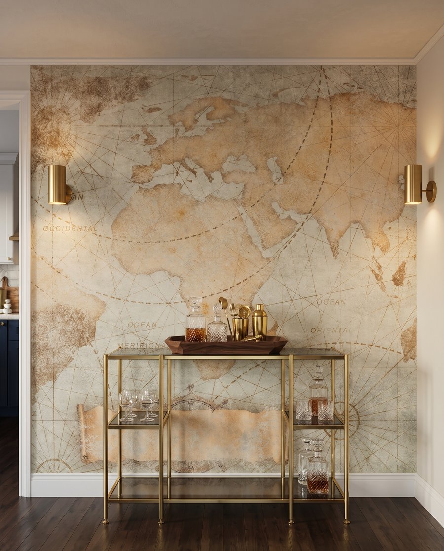 Welt als alte Seekarte — Interieur 9