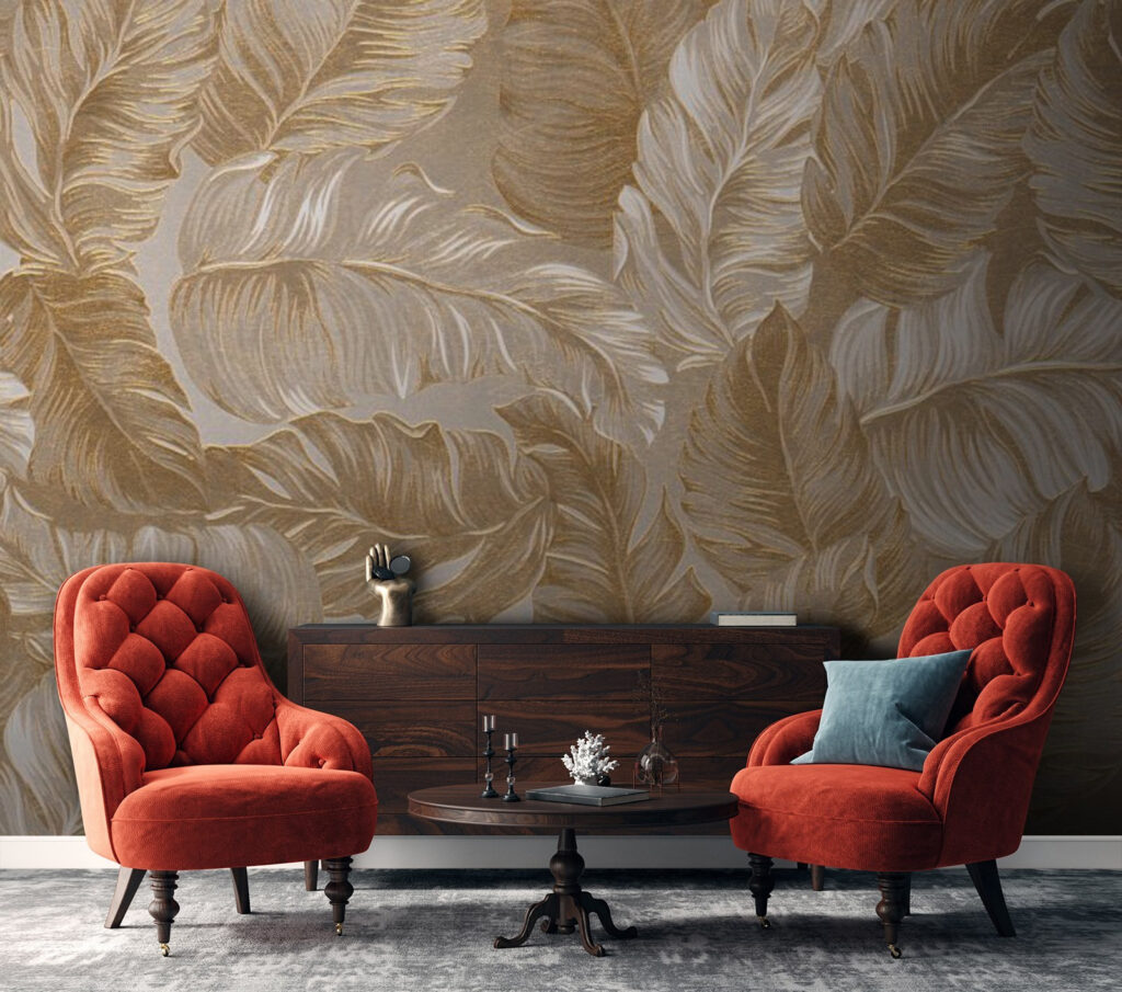 Meer aus Sandfedern in einem Interieur