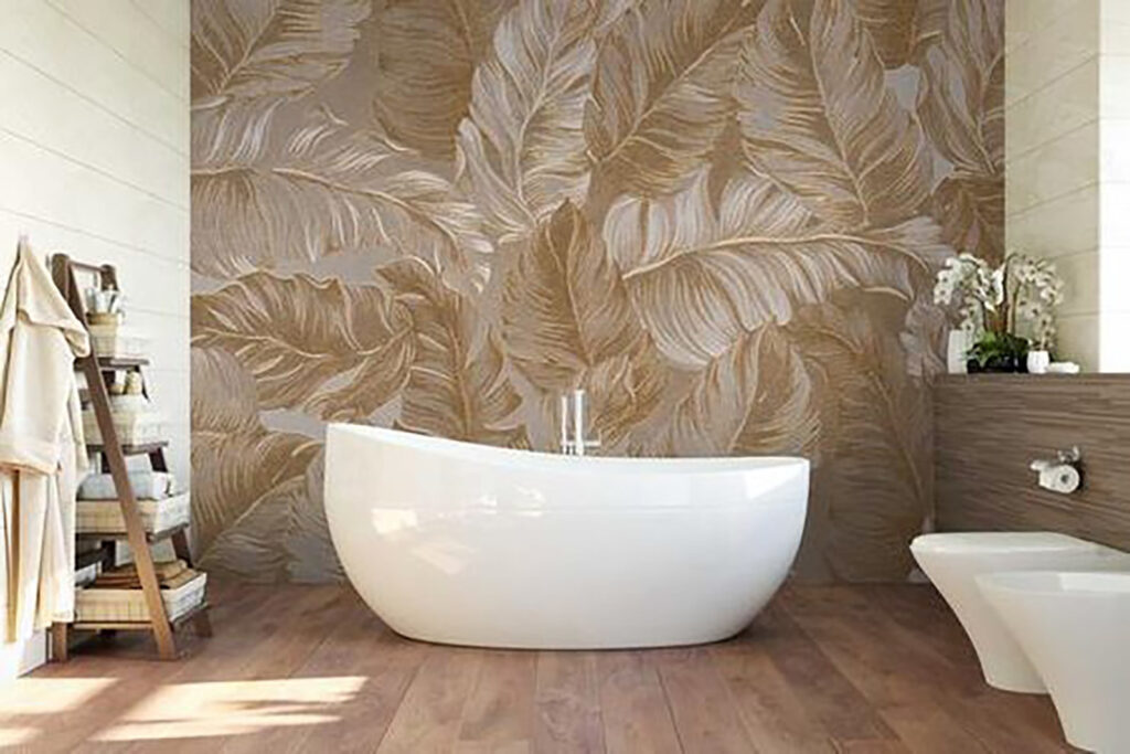 Meer aus Sandfedern in einem Interieur