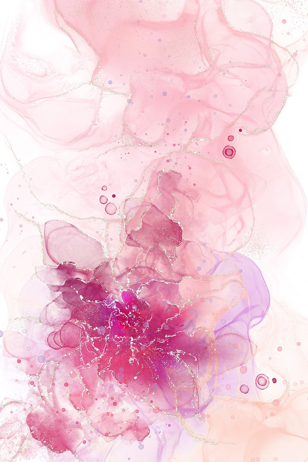 Rosa-violette Blüte — ganzes Design
