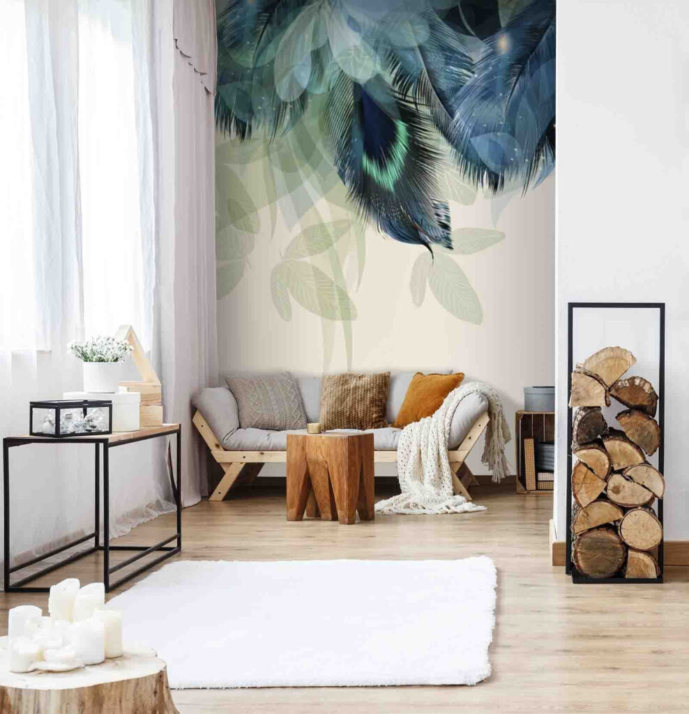 Bordüre aus Pfauenfedern — Interieur 2