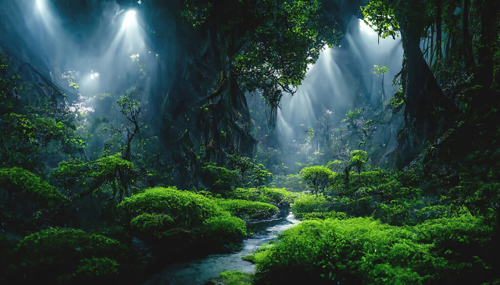 Bach im Wald — ganzes Design