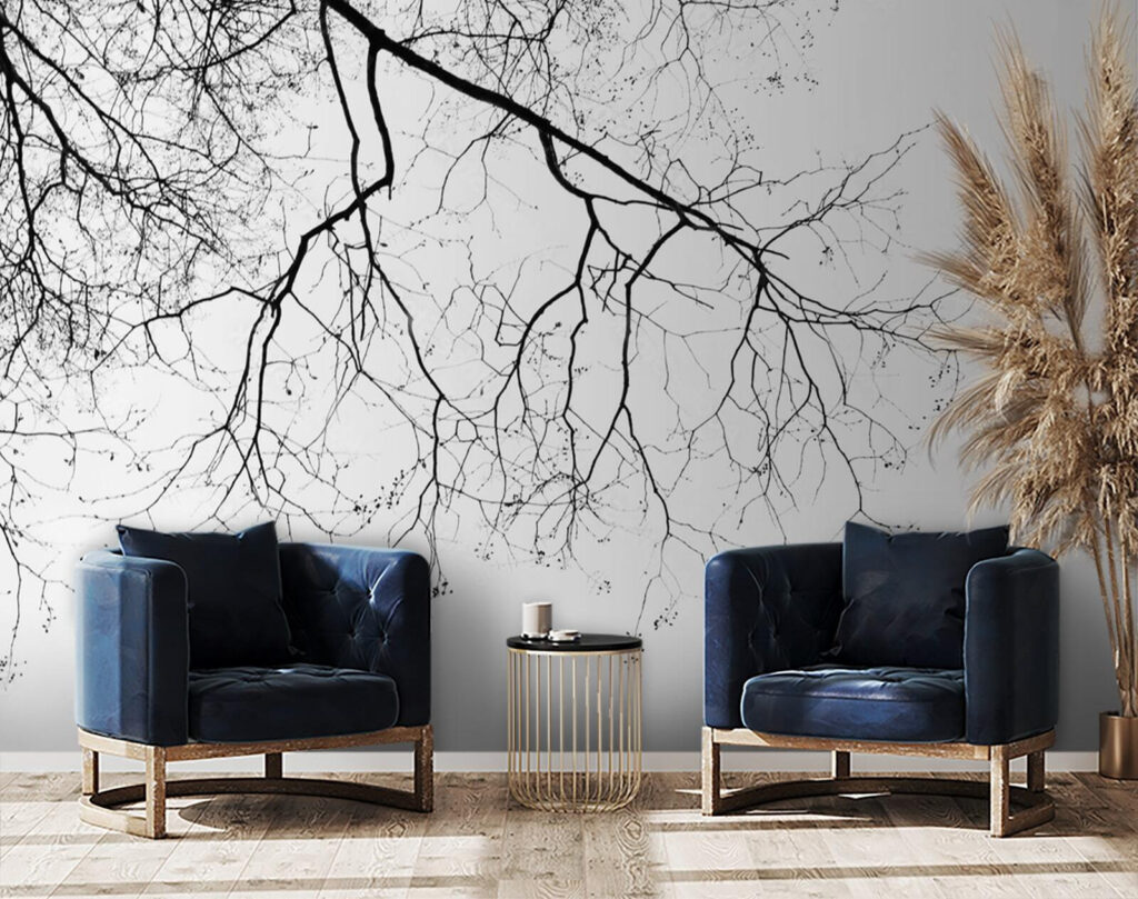 Kahle Äste vor Winterweiß — Interieur 3