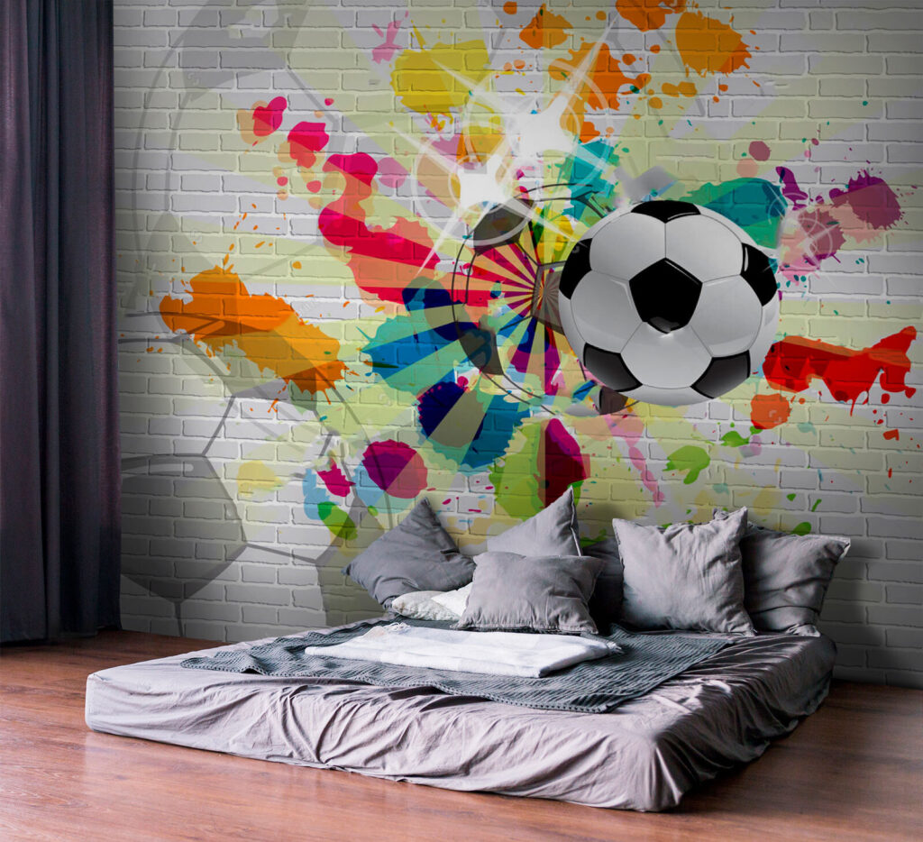 Fußball mit Farbspritzern — Interieur 2