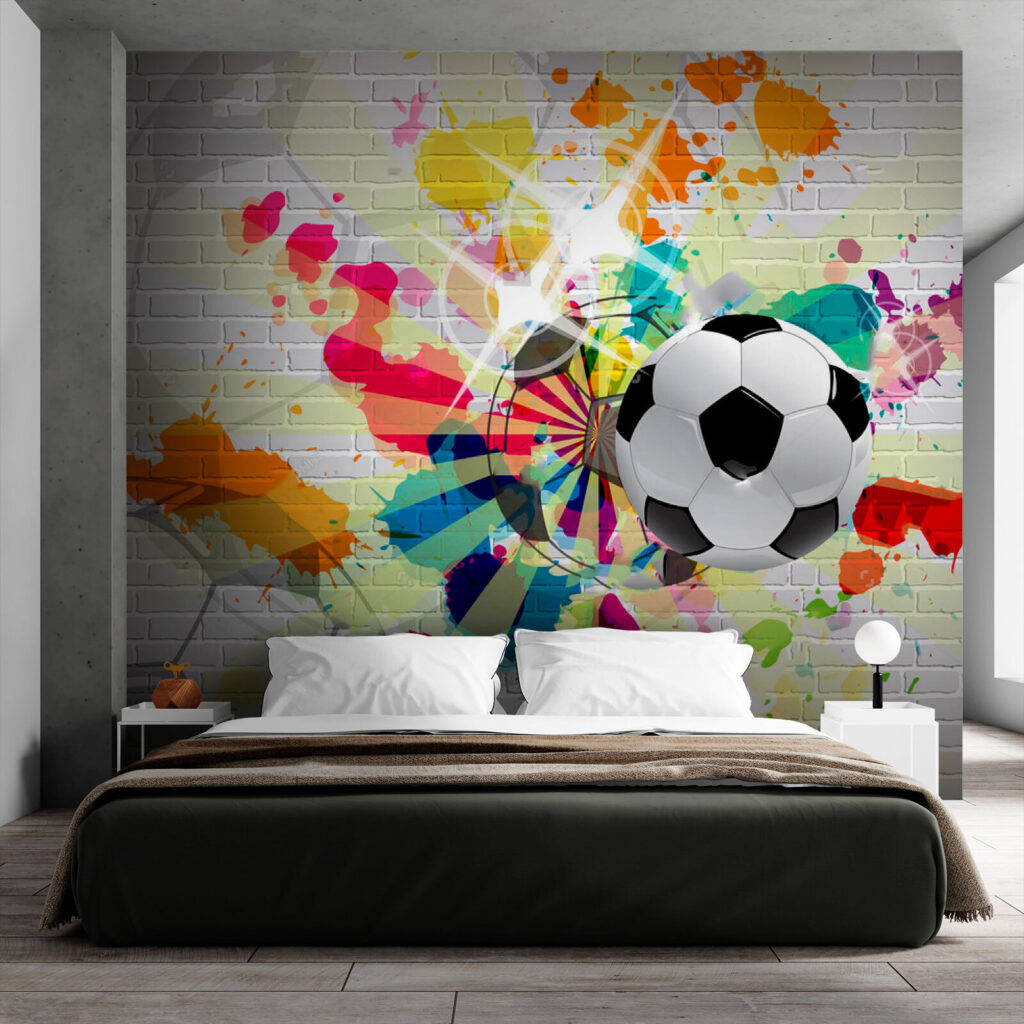 Fußball mit Farbspritzern — Interieur 3