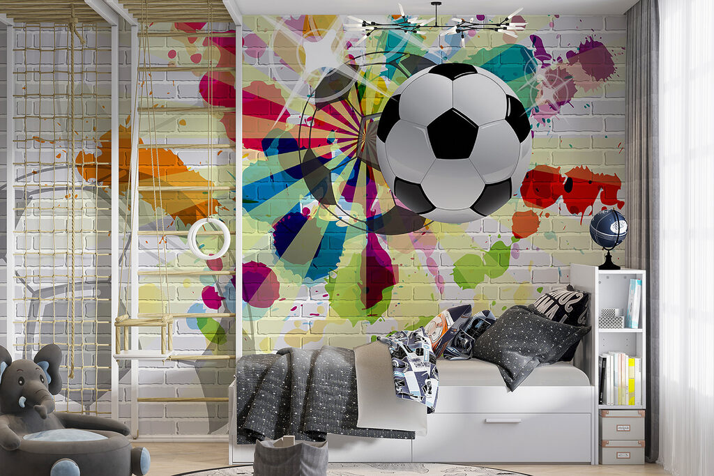 Fußball mit Farbspritzern — Interieur 4
