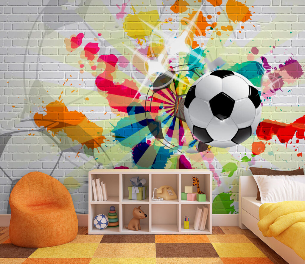 Fußball mit Farbspritzern — Interieur 1