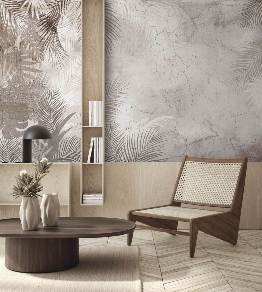 Spuren von Palmen in einem Interieur