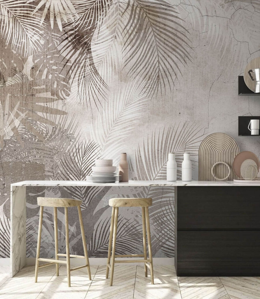 Spuren von Palmen in einem Interieur