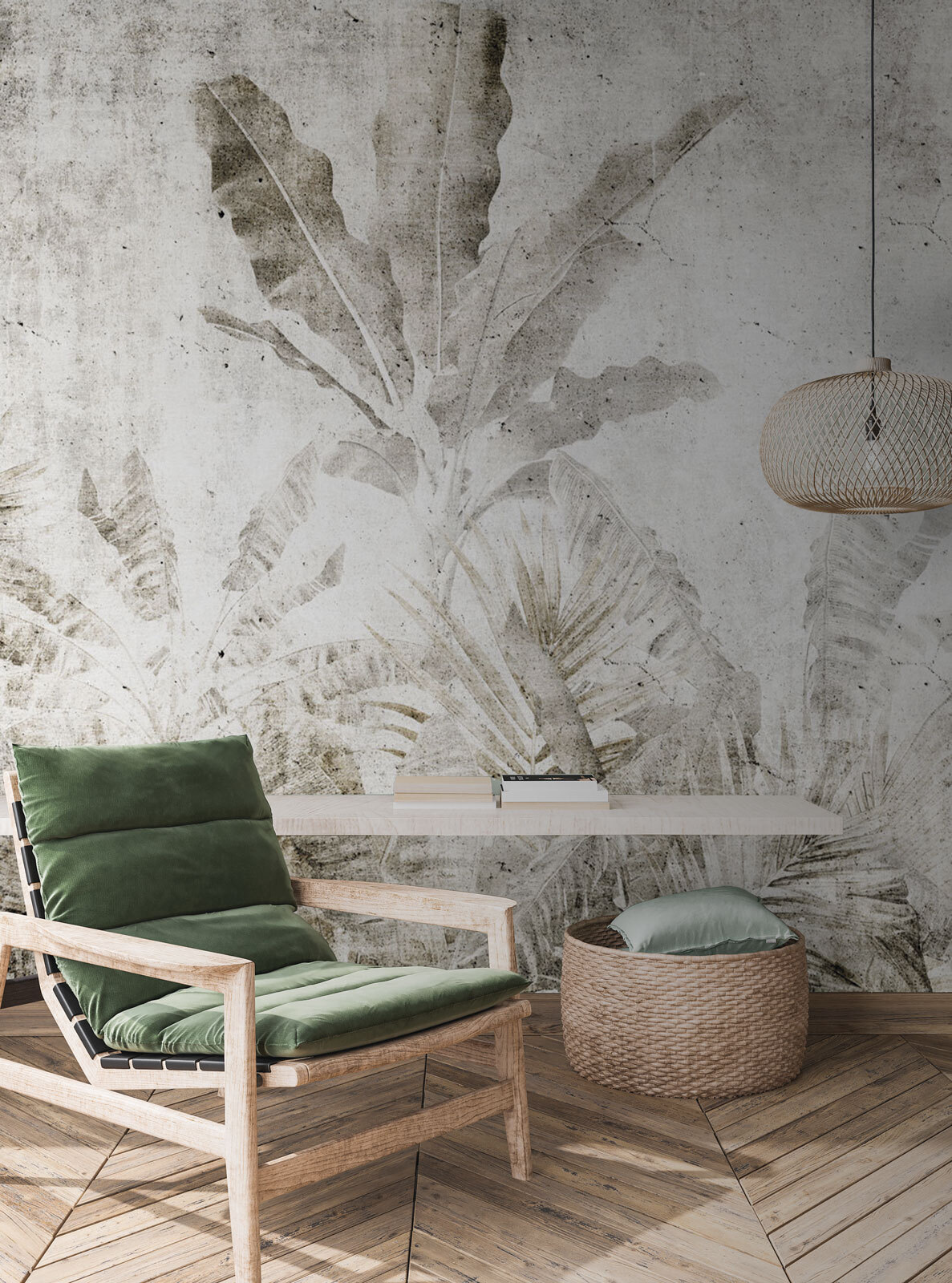 Palmblatt in alten Abdrücken — Interieur 4