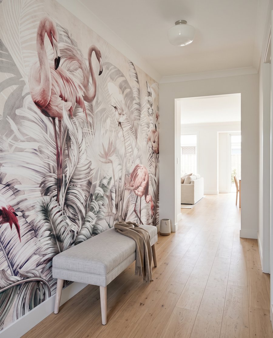 Flamingos zwischen grauen Zweigen — Interieur 4