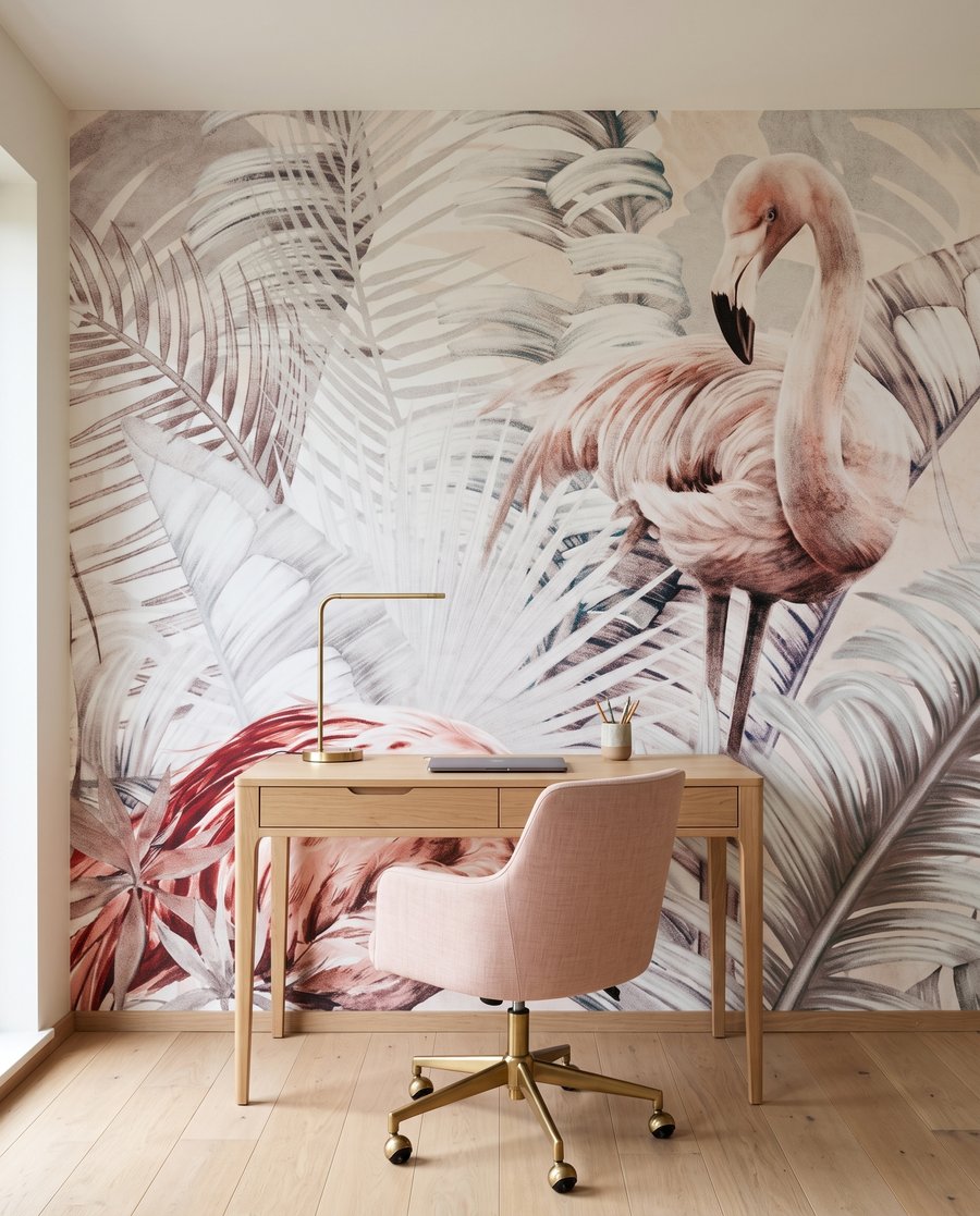 Flamingos zwischen grauen Zweigen — Interieur 6