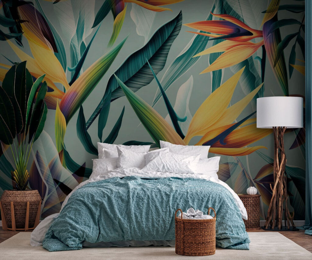 Bunte Blüten und Blätter — Interieur 2