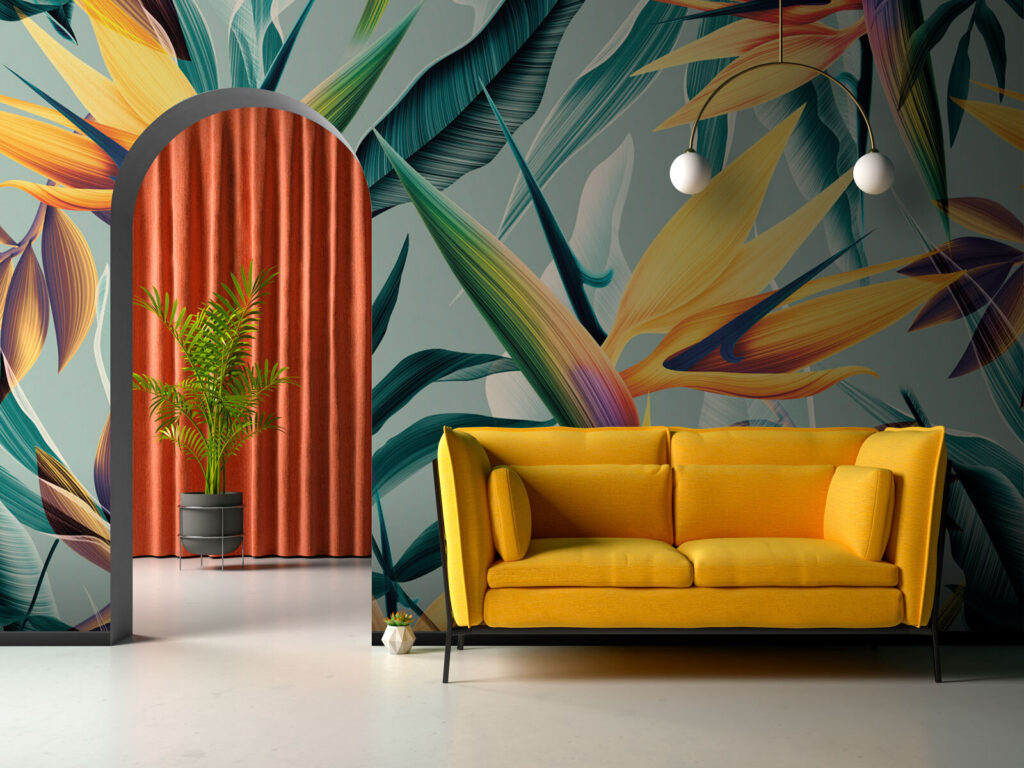 Bunte Blüten und Blätter — Interieur 3