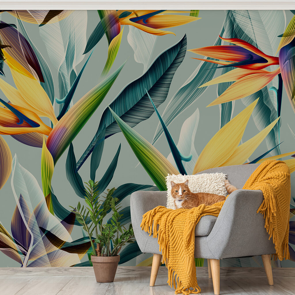 Bunte Blüten und Blätter — Interieur 8