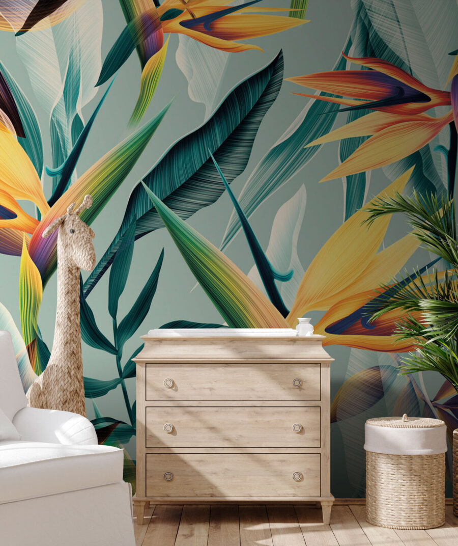 Bunte Blüten und Blätter — Interieur 5