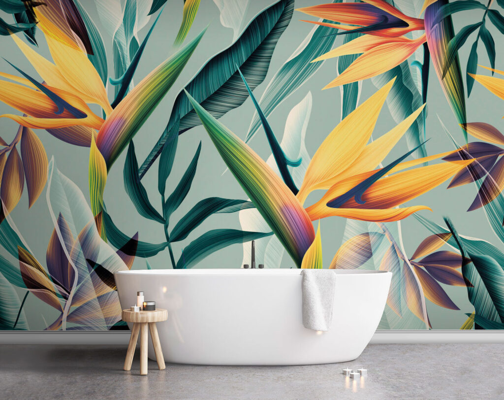 Bunte Blüten und Blätter — Interieur 1