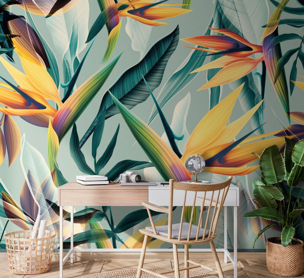 Bunte Blüten und Blätter — Interieur 6