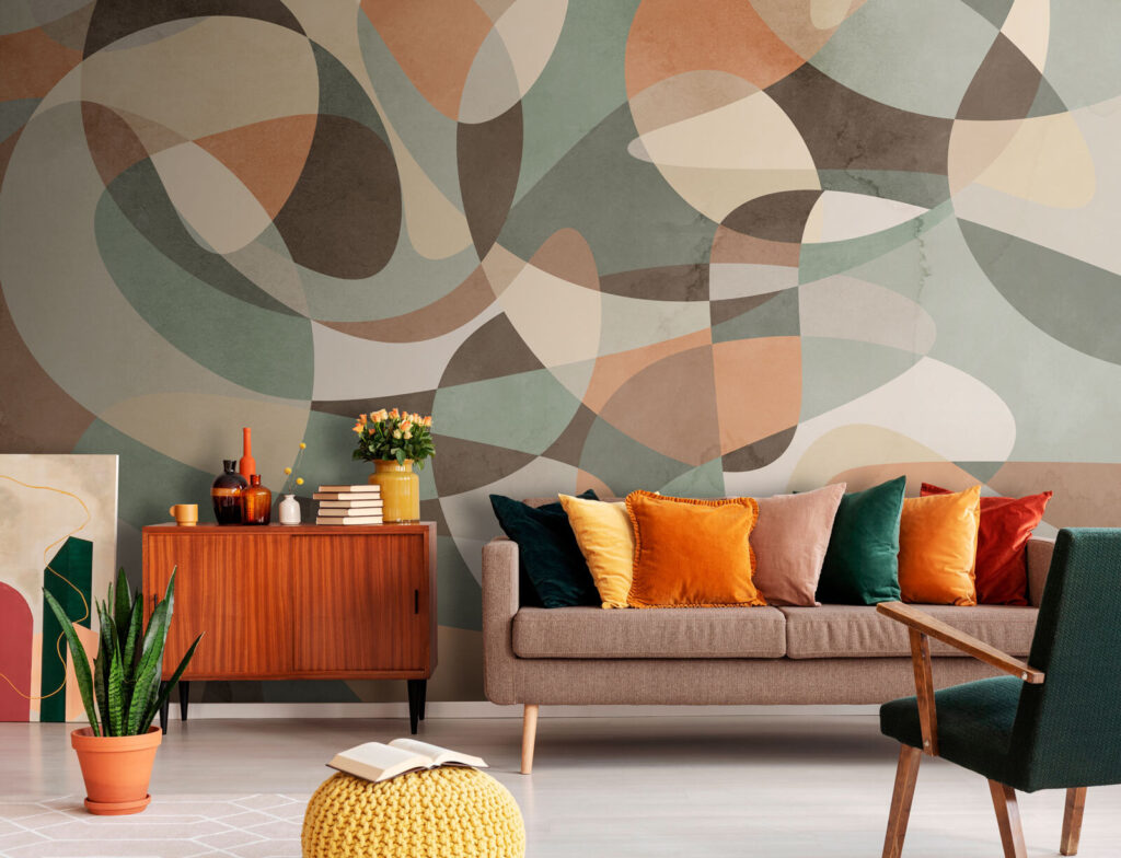 Rundungen in sanften Erdtönen in einem Interieur