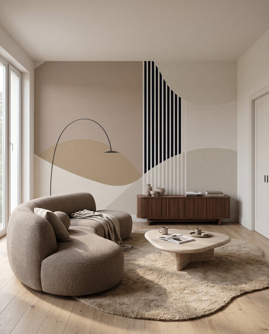 Streifen zwischen runden Formen — Interieur 3