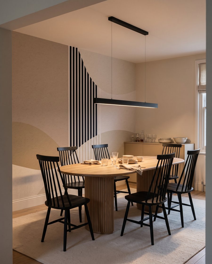 Streifen zwischen runden Formen — Interieur 5