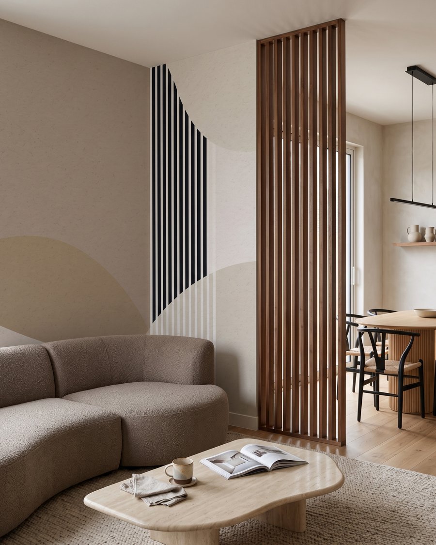 Streifen zwischen runden Formen — Interieur 6