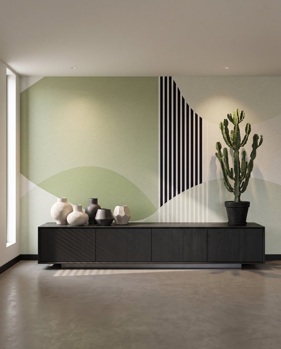 Streifen zwischen runden Formen — Interieur 4