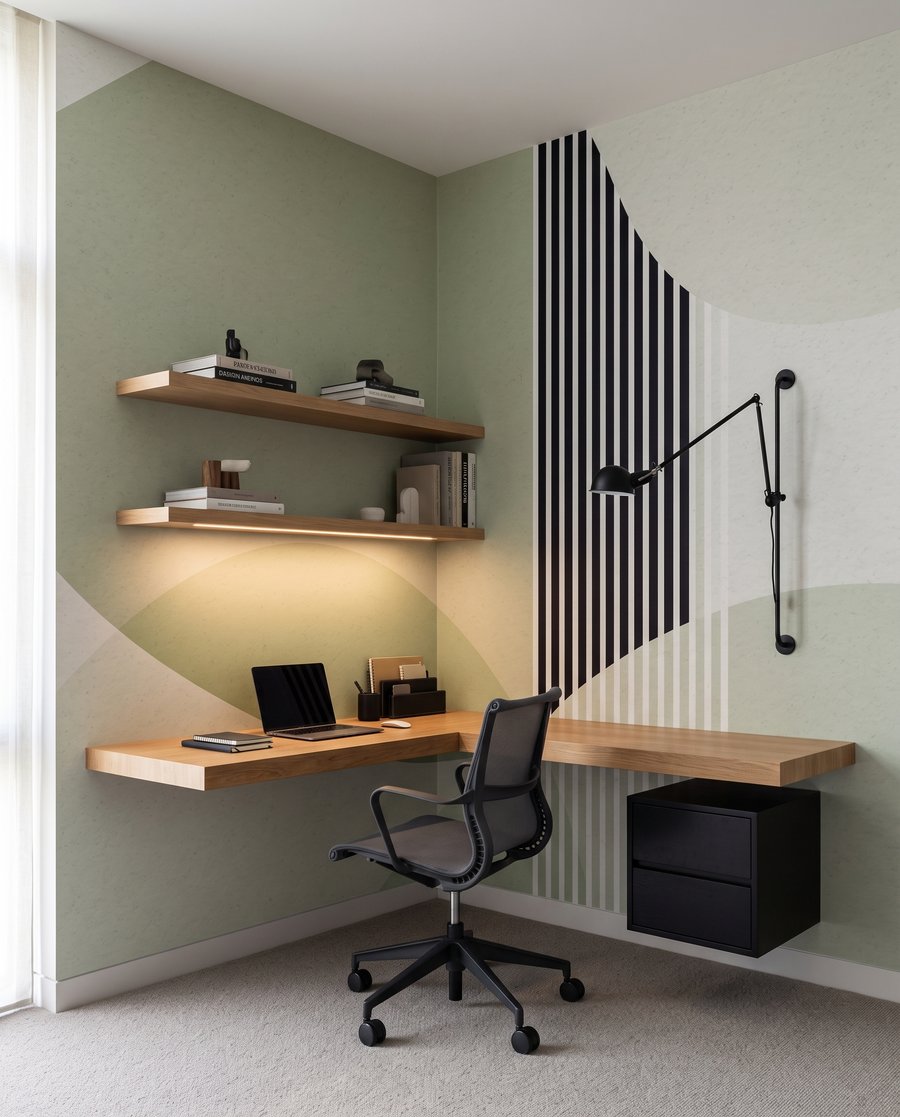 Streifen zwischen runden Formen — Interieur 1