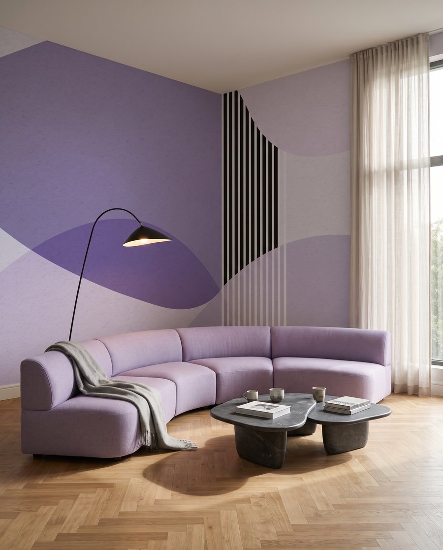 Streifen zwischen runden Formen — Interieur 3