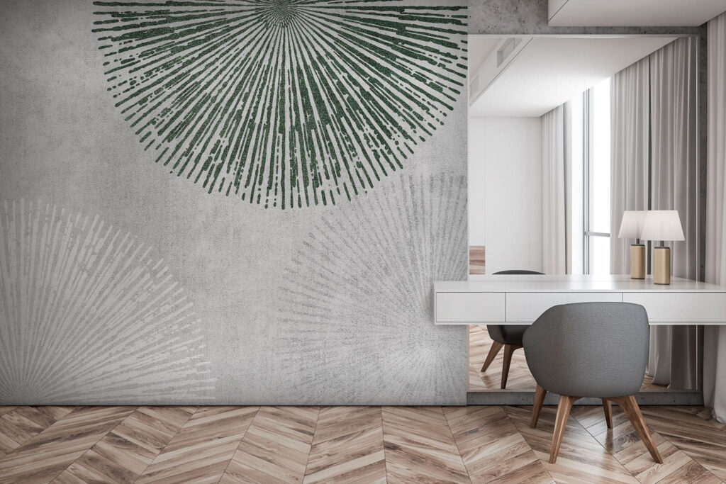 Weiß-grüne Fächer — Interieur 2