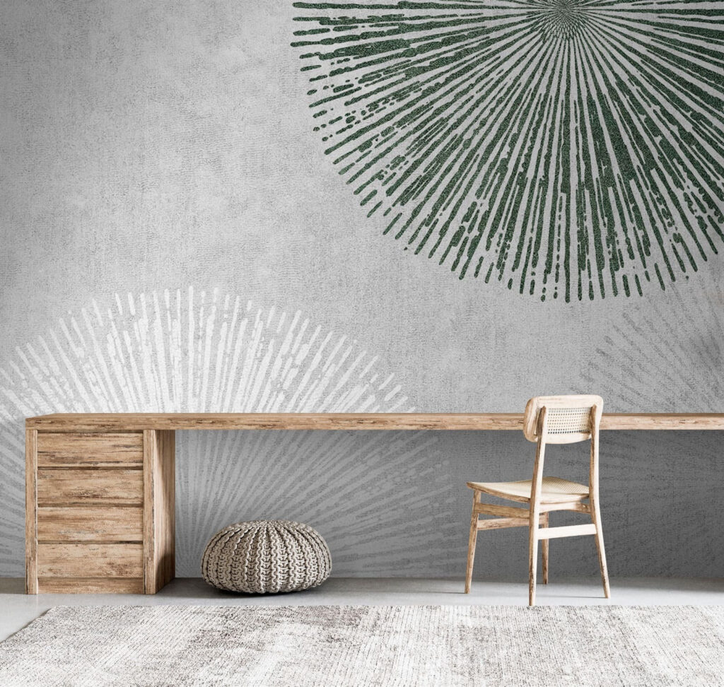 Weiß-grüne Fächer — Interieur 4