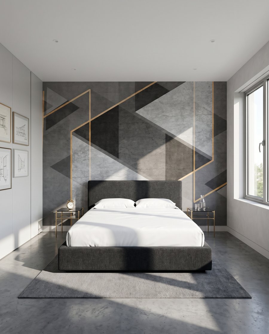 Dreiecke in grauer Tiefe — Interieur 2