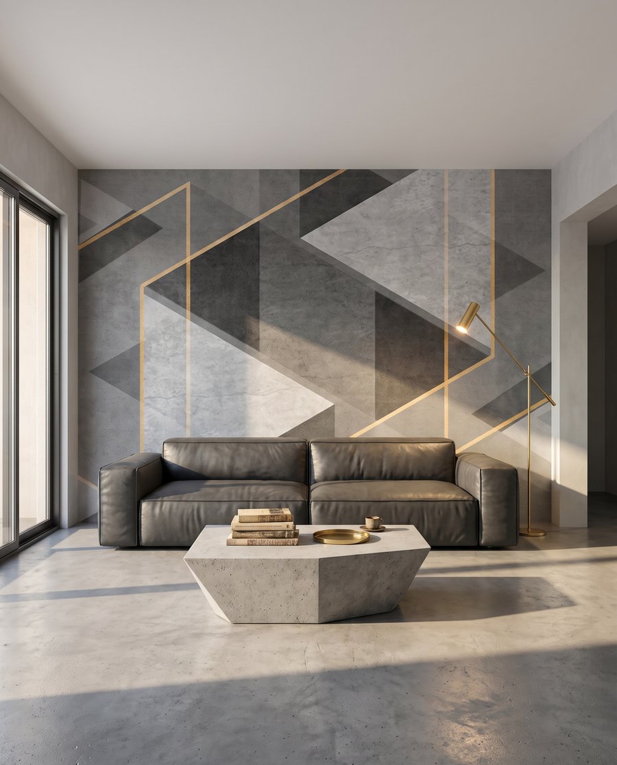 Dreiecke in grauer Tiefe — Interieur 4