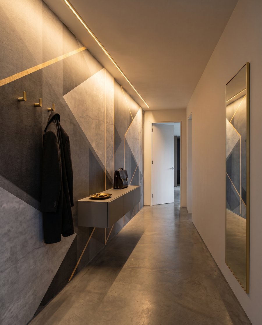 Dreiecke in grauer Tiefe — Interieur 6